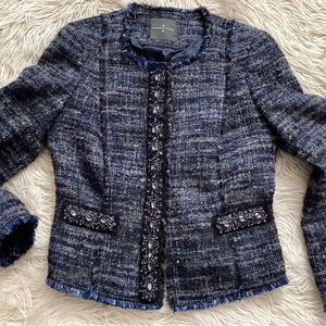 Roberto Verino Bewjewled jacket, blue, Black size 10